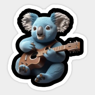 A Blues Guitar Playing Koala Bear Sticker